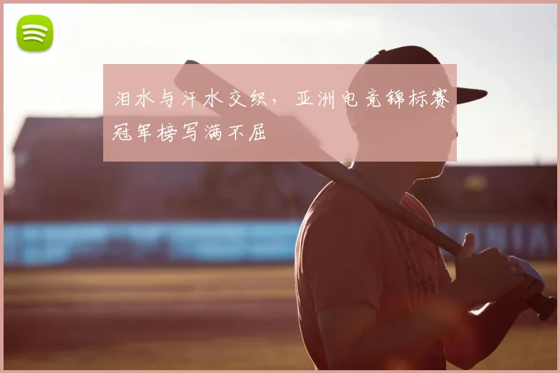 泪水与汗水交织,亚洲电竞锦标赛冠军榜写满不屈